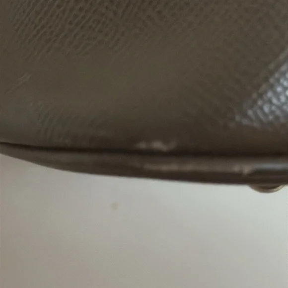 Dooney & Bourke Davis Leather Tote Bag Olive Green Zipper Preowned - Picture 4 of 16